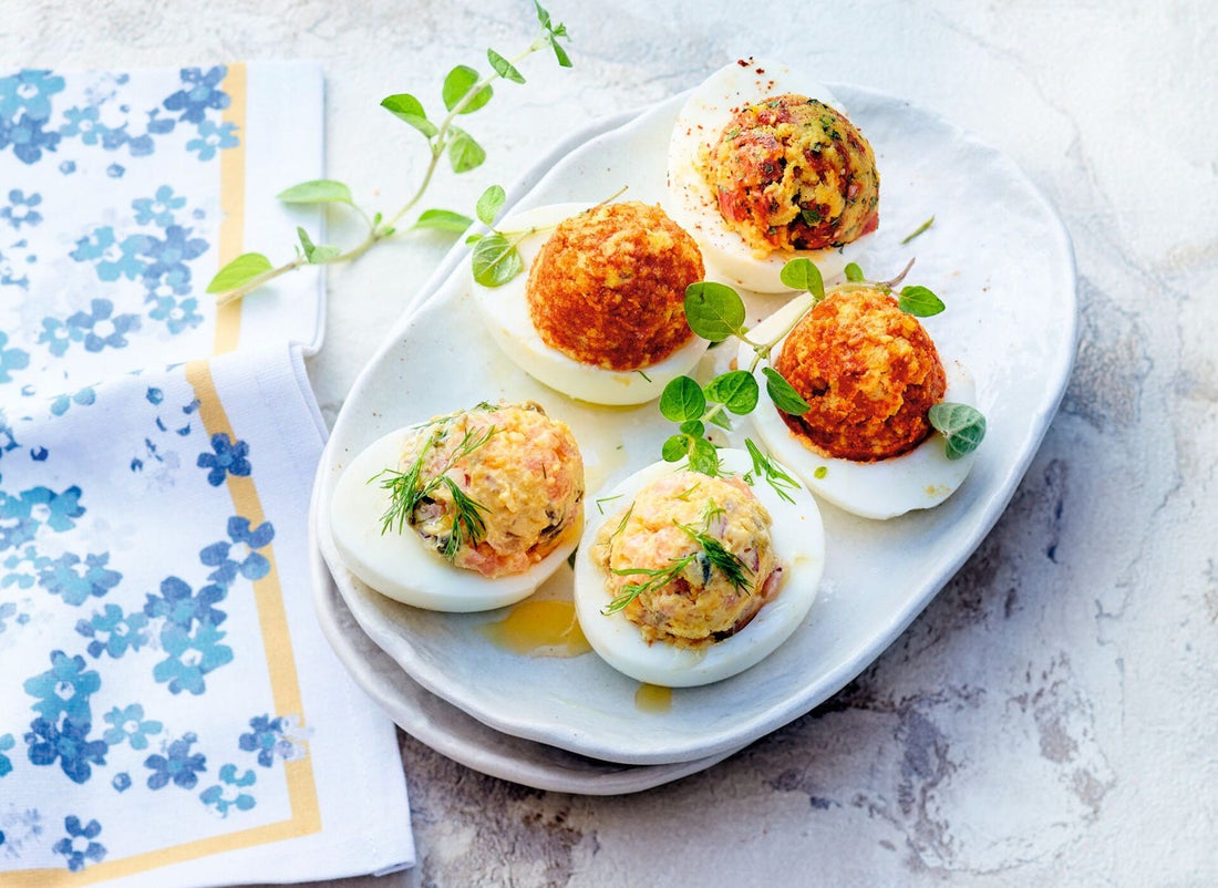 Smoked Salmon Deviled Eggs