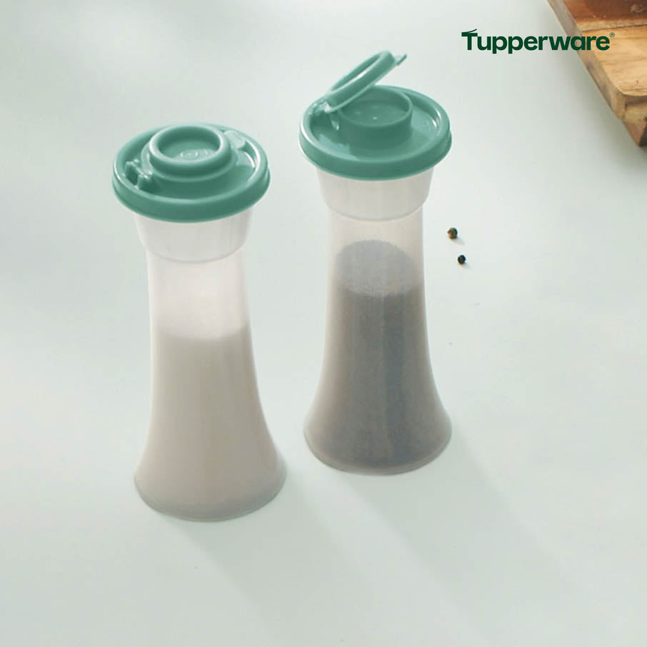 Large Hourglass Salt & Pepper Shakers and Tupper® Mini Salt & Pepper Shakers