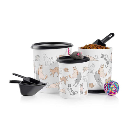 Tupper®Pets  One Touch® Canister & Scoop Set/Cozy Cats