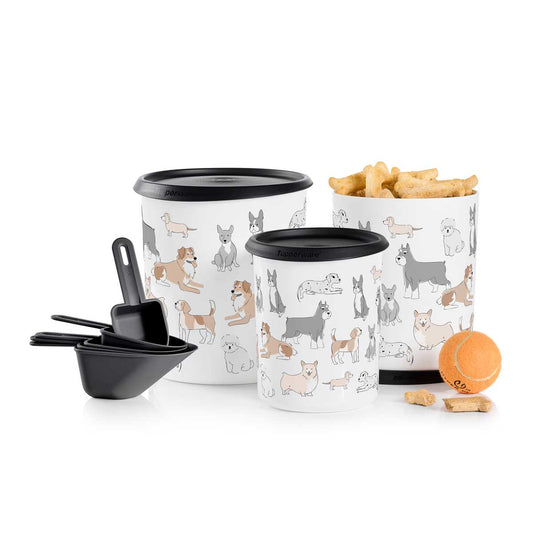 Tupper®Pets  One Touch® Canister & Scoop Set/Pawsome Pups