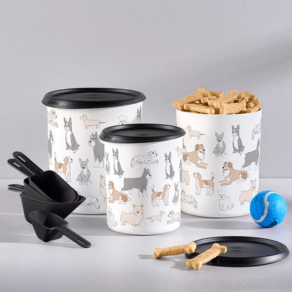 Tupper®Pets  One Touch® Canister & Scoop Set/Pawsome Pups