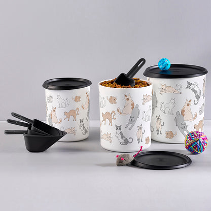 Tupper®Pets  One Touch® Canister & Scoop Set/Cozy Cats